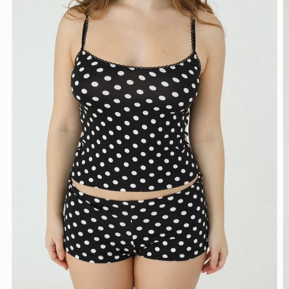 perla's polka dot tank top